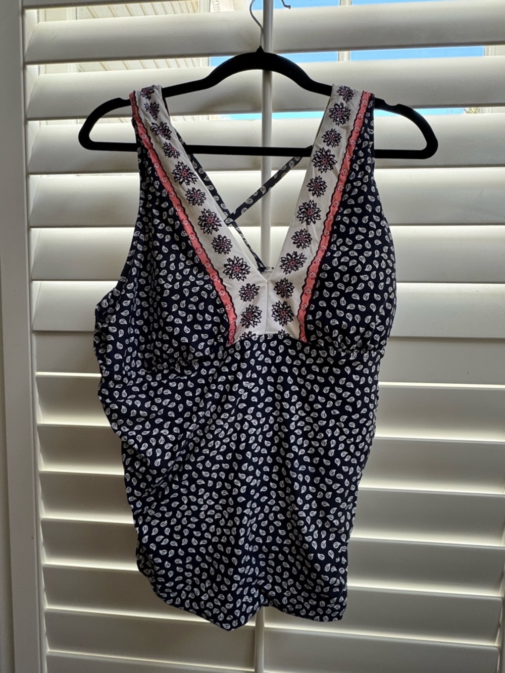 Anne Cole paisley print tankini swimsuit top